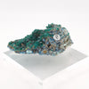 Druzy Quartz coated Dioptase over Shattuckite spheres in Quartz