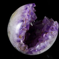 Amethyst with Hematite sprays Sphere