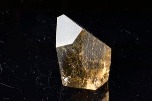 Faceted Rutilated Quartz Freeform 007