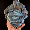 Beautiful Blue Labradorite Dragon Carving