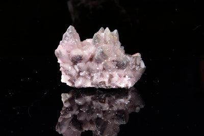 Pink Picropharmacolite on Dogtooth Calcite 003