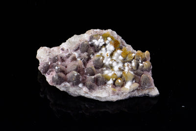 White Picropharmacolite on Pink Dogtooth Calcite 004