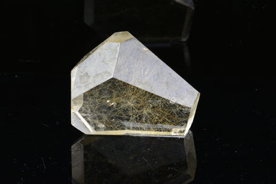 Faceted Rutilated Quartz Freeform 019